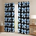 thumbnail image 2 of Feelyou Stripe Bow Black Out Curtains, Cartoon Watercolor Curtains Pack of 2 (42x63 Each), 2 of 6