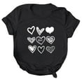 thumbnail image 2 of Fvwitlyh T-Shirt Personnalisé Femme Décontracté Doux Saint-Valentin Simple T-Shirt Imprimé Confortable Manches Courtes Couple Col Rond Haut Noir,m, 2 of 5