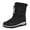 Black, variant on PEASKJP Snow Boots for Women Lined Warm Ankle Booties, Outdoor Anti-slip Waterproof Comfortable Short Boot,Gray 39
