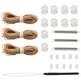 thumbnail image 1 of Kit Sujeción para Cortinas Ventana Retenedores Cables Botiquín Primeros Auxilios Día Y Noche, 1 of 9