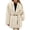 Beige, variant on Miqool Women's Faux Fur Coat Lapel Collar Long Sleeve Warm Winter Coat with Pockets and Belted