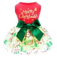 thumbnail image 1 of Vestido navideño para perros, vestido navideño para perros, falda de tul para cachorros, disfraz navideño para perros pequeños, ropa para gatos y mascotas (tamaño mediano, navideño), 1 of 6