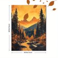 thumbnail image 3 of Qisvanset 12x16 Inch With Frame 2D Flat Wall Art Vintage Autumn Mountain Landscape Warm Tone Home Decor, 3 of 8