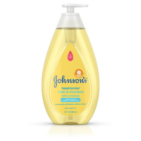 Johnson's Head-To-Toe Tearless Gentle Baby Wash & Shampoo, 27.1 fl. (Best Temperature To Wash Baby Clothes)