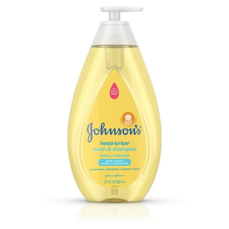 Johnson's Head-To-Toe Tearless Gentle Baby Wash & Shampoo, 27.1 fl. (Best Baby Soap For Fairness In India)