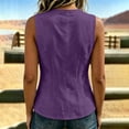 thumbnail image 2 of Cilsoka Women's Summer Sleeveless Cotton Linen Tank Tops 2026 Tie Front V Neck Wrap Tank Tops Split Front Dressy Going Out Top Shirt, 2 of 5