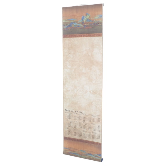 HONMEET Traditional Wall Scroll Calendar Planner, Multi-Paper Design, 1 Piece Home Organizer and Decorative Wall Hanging