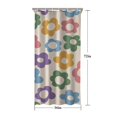 thumbnail image 5 of Colorful Daisy Flower Silhouette Pattern Shower Curtain 36"x72" ,Bathroom Decorative Shower Curtains Set with 12 Hooks,Modern Waterproof Washable Shower Curtain, 5 of 6