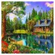 thumbnail image 1 of Kit de pintura por números DIY Lake House Oil Art Picture Craft Home Wall Decor (H1125) Hugtrwg Para estrenar, 1 of 2