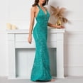 thumbnail image 7 of Womens Dresses Women Evening Prom Dress Sequin Sleeveless Dress Neck Backless Mermaid Maxi Long Dress Formal Cocktail Prom Gowns, 7 of 7