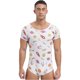 thumbnail image 3 of Mono Sexy de manga corta con botones en la entrepierna para hombre, pijama, mono con estampado de dibujos animados, ropa de dormir, traje de baño, 3 of 5