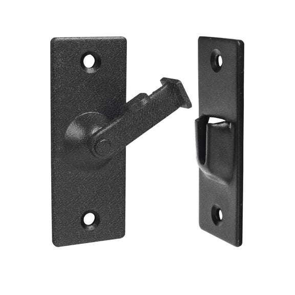 3 Inches, 90 Degree Door Latch Lock for Sliding Screen Pocket Doors, Black