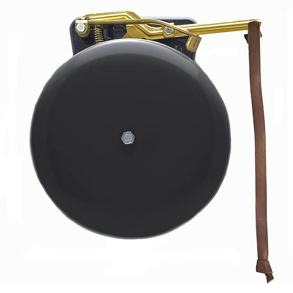 Bevin Bells Steel Trip Gong | Traditional Prize Fighter 10" Boxing Bell | Loud & Made of Steel & Brass | Boxing Training and Warning Device in One | Man Cave / Bar Accessory | Made in USA