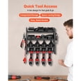 thumbnail image 2 of KFFKFF Power Tool Organizer Wall Mount, 4-Layer Storage Rack with 4 Drill Holders, Tools Holder and Storage Rack with Screwdriver Holder, 2 of 9