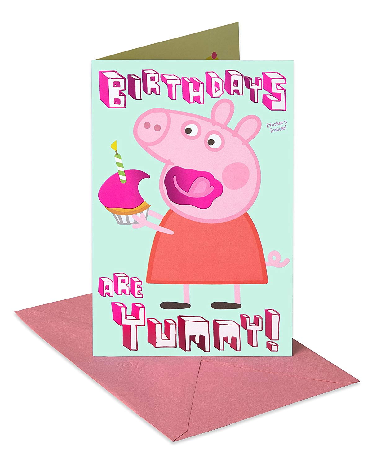 American Greetings Peppa Pig Birthday Card for Girl with Stickers -  Walmart.com