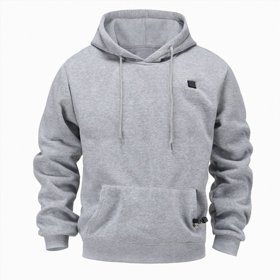 felwors Heated Sweatshirt For Men Heated Hoodie Men Women Unisex Heating Sweatshirts Pullover Winter Outfit Without Battery Grey for Size XXXXL