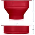 thumbnail image 7 of The   Microwave Popcorn ,  Popcorn Maker, Collapsible Bowl  & Dishwasher Safe - ( Red), 7 of 7