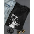 thumbnail image 3 of Mommy Reindeer Christmas Women Black T-Shirt, Female Medium, 3 of 4