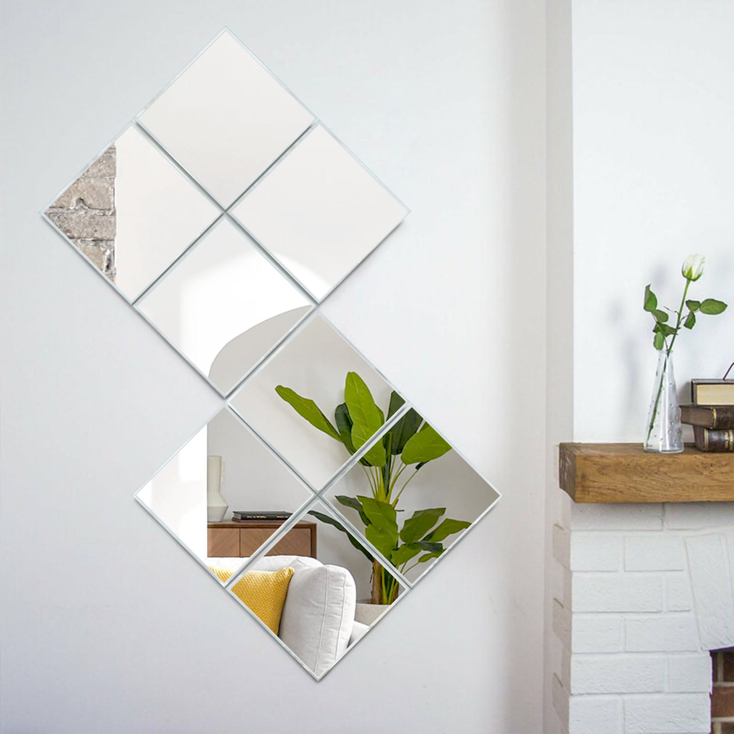 Neutype Frameless Mirror Full Length, Extra Large Mirror Wall Tiles