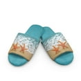 thumbnail image 2 of COEQINE Beach Starfish Slippers for Women Indoor Comfortable Fluffy Slides Cozy Open Toe House Shoes Cute Bedroom Shoes Foldable Spa Slippers for Women Men Guest, 40-41, 2 of 7