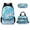 Blue Rose＆Butterfly Stars, variant on Jeiento Dog Paw Print School Bag Set of 3,Insulated Lunch Handbag Crossbody Bag Laptop Backpack Pencil Case for Kids Teens Rainbow Stripes College Students Office Worker Dayback