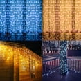 thumbnail image 5 of 300 LED Remote Control Solar Waterfall Fairy String Lights Decoration, Garden Party Wedding, 5 of 5