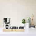 thumbnail image 3 of Handmadetneonsign Deer Metal Nameplate, Deer Desk Nameplate, Deer Animal Desk Name Plate Decor, 3 of 5