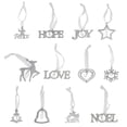 thumbnail image 4 of Navidad Aleación Adorno de árbol de Navidad-Paz / Esperanza Amor / Fe / Letras de Noel - Plata Yotijar Decoración de la Navidad, 4 of 9