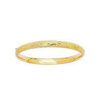 JewelStop 14k Yellow Gold 5mm Engraved Bracelet 5.5"