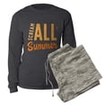 thumbnail image 5 of CafePress - Cicadas Scream All Summer Loves Periodical Cicadas - Women's Long Sleeve Charcoal Gray Pajamas, 5 of 7