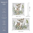 thumbnail image 3 of 2 Gang Light Switch Cover Plate Watercolor Deer with Bouquet Wall Plate Decorate Electrical Outlet Cover Plates 4.56”x4.48”, 3 of 8
