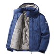thumbnail image 1 of Fiudx Chaqueta Fina, Abrigo de Poliéster Cómodo, Elegante Prenda Exterior con Capucha, para Uso Deportivo Informal, Ideal para El Trabajo, Ideal para Hombres, con Bolsillo con Cremallera para Fácil A, 1 of 3