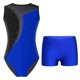 thumbnail image 3 of Niños Niñas brillantes diamantes de imitación Ballet Biketard traje de baile gimnasia Ballet Jersey camiseta sin mangas leotardo mono con pantalones cortos conjunto, 3 of 5