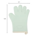 thumbnail image 7 of Unique Bargains 2pcs Silicone Heat-Resistant and Waterproof Oven Mitts Green 10.8" x 8.1", 7 of 7