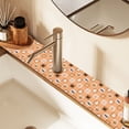 thumbnail image 2 of Yayeee Faucet Mat for Kitchen Sink 30" Diatomite Long Splash Guard Pad, Orange Ghost Plaid Pattern, 2 Pack, 2 of 7