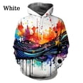 thumbnail image 2 of Mode Sweat à Capuche Éclaboussures Colorées Impression 3D Graphique Tendance Ciel Étoilé Couple Pull, 2 of 5