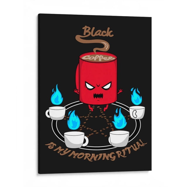 Cuadro decorativo - Café Oscuro, Roge I. Luis 90x120 Canvas Lab Frases, Humor,