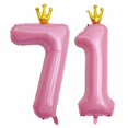 thumbnail image 2 of Globos JinminTrade con el número 17, rosas, 40 cm, 17 cumpleaños, niñas, 2 of 6