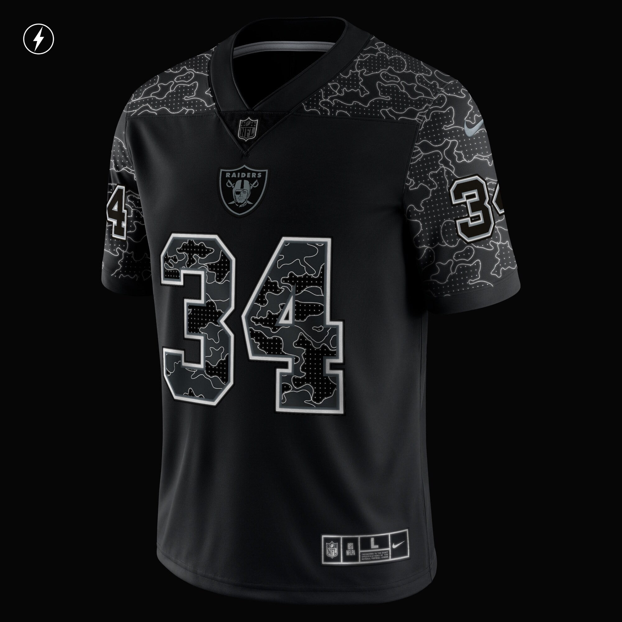 Bo Jackson Las Vegas Raiders 34 White Vapor Limited Jersey - Allprintify