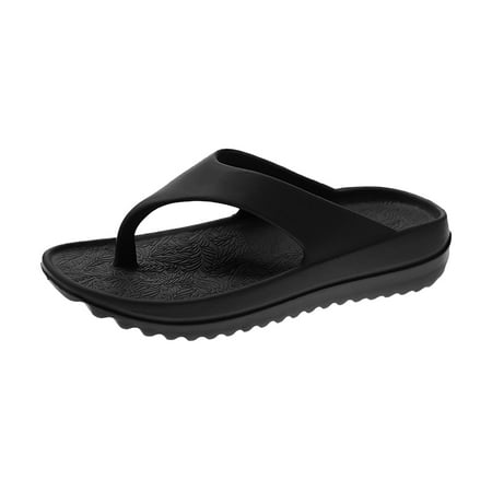 

Honeeladyy Deals Lazy Shoes Women s Orthotic Flip Flops With Arch Support Soft Thong Pillow Sand