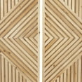 thumbnail image 5 of DecMode Brown Wood Carved Geometric Wall Decor (2 Count), 5 of 13