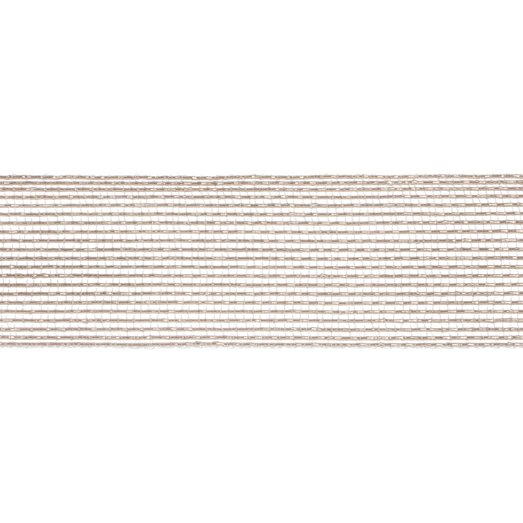 1" x 5 yd. Metallic Mesh by Celebrate It – Champagne Gold - Non-Wired Woven Edge for Floral Decor - Gift Wrapping & Crafts - 12 Pack