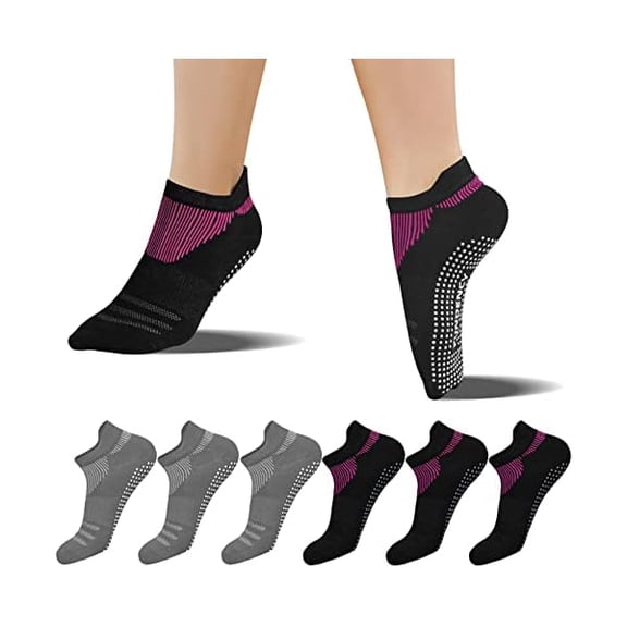 Eryueer Non Slip Yoga Socks for Women, Anti-Skid Socks for Pilates Bikram Fitness Socks with Grips