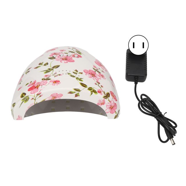 Lámpara de secado de uñas Ticfox LED UV 48 W con impresión de flores 30 chips de luz
