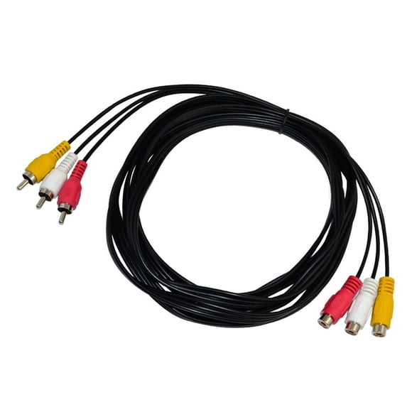 GOOHOCHY Audio Video Cable Black Cylindrical AV Devices 1Set