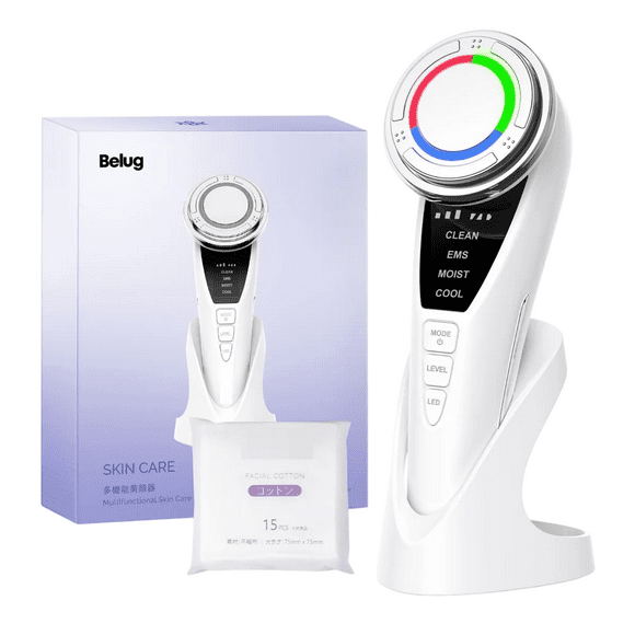 Electroestimulador Belug Facial Multifuncional Ultrasónico BLANCO