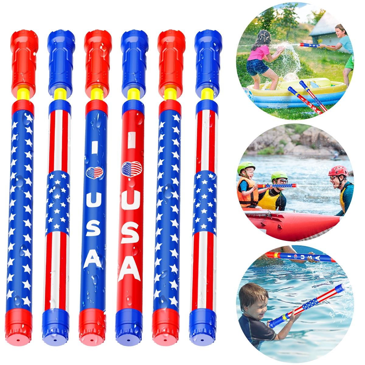 Water Toys - 2026 New  Water Soaker Toy Squirt Water Soaker, Outdoor Water Spray Sprinkler, Swimming Beach Garden Game Toys for Boys and Girls (6 PCS)