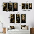 thumbnail image 4 of Designart "Vintage Elegance Gold Muslim Queen" Religious Woman Wall Art Set Of 3 - Glam Gold Gallery Set For Office Decor, 4 of 6