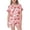 Red, variant on Girls Home Clothes Set Cute Print Short Sleeved Lapel Shirt and Shorts 2 Piece Summer Thin Sleepwear Set(Red,4-5 Years)