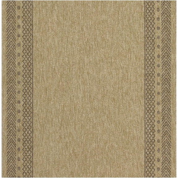 JERFIT Indoor Outdoor Rug 5x7, Natural Boho Jute Look Area Rug, Polypropylene Waterproof Runner for Patio, Deck, Poolside, Kitchen, Entryway